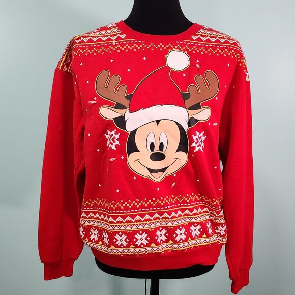 Disney Sweaters - Mickey Mouse Christmas Sweatshirt (light up) Medium